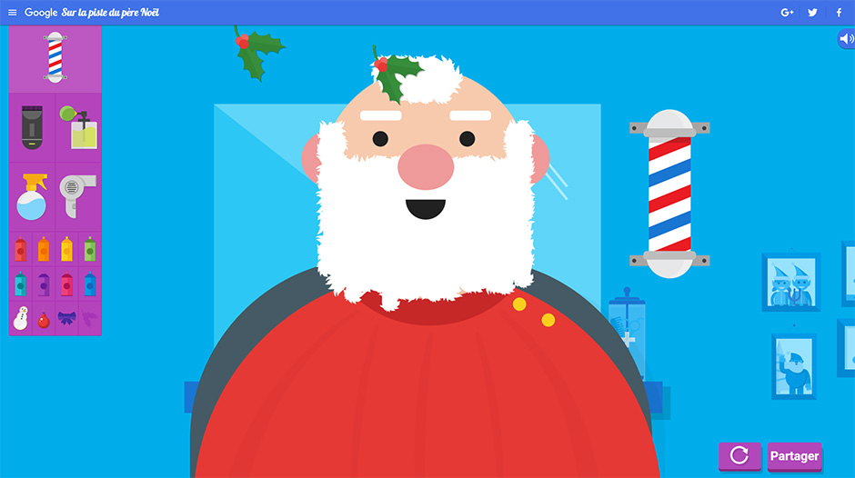 Selfie du père Noel Google